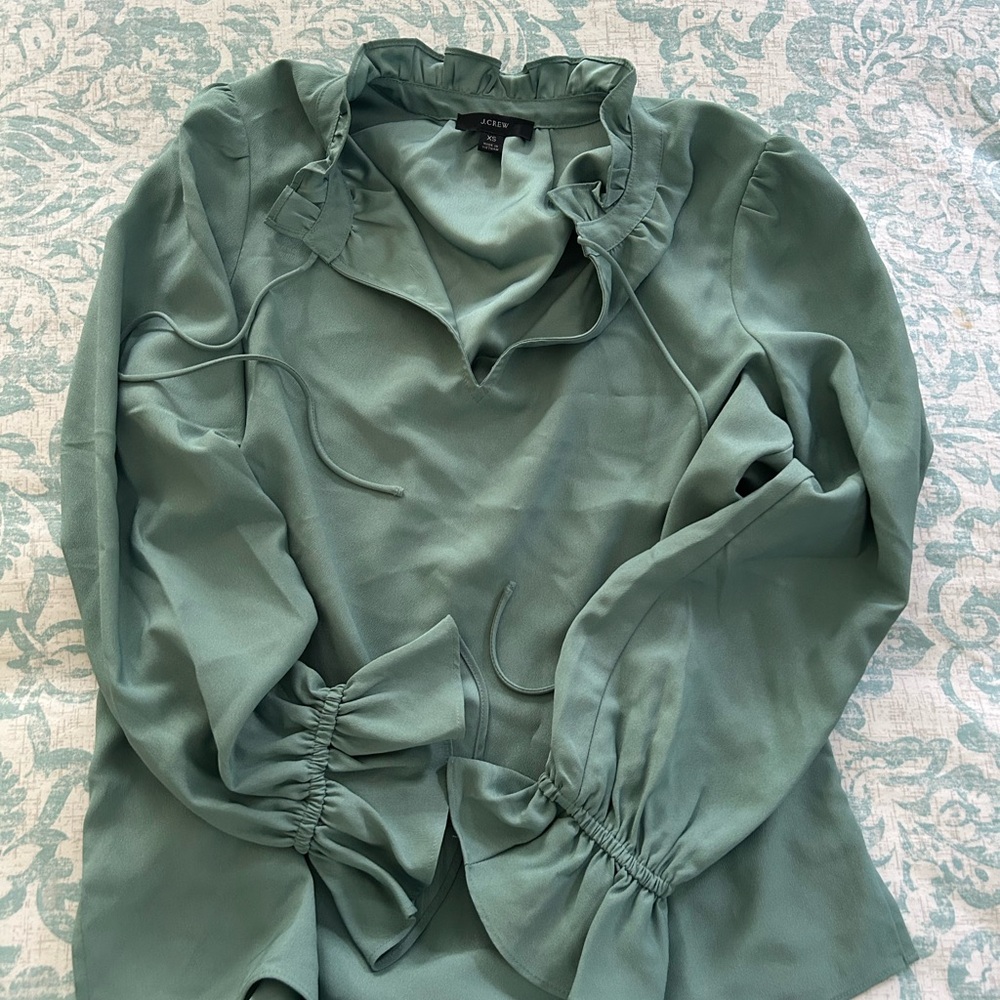 J. Crew Women's Green blouse